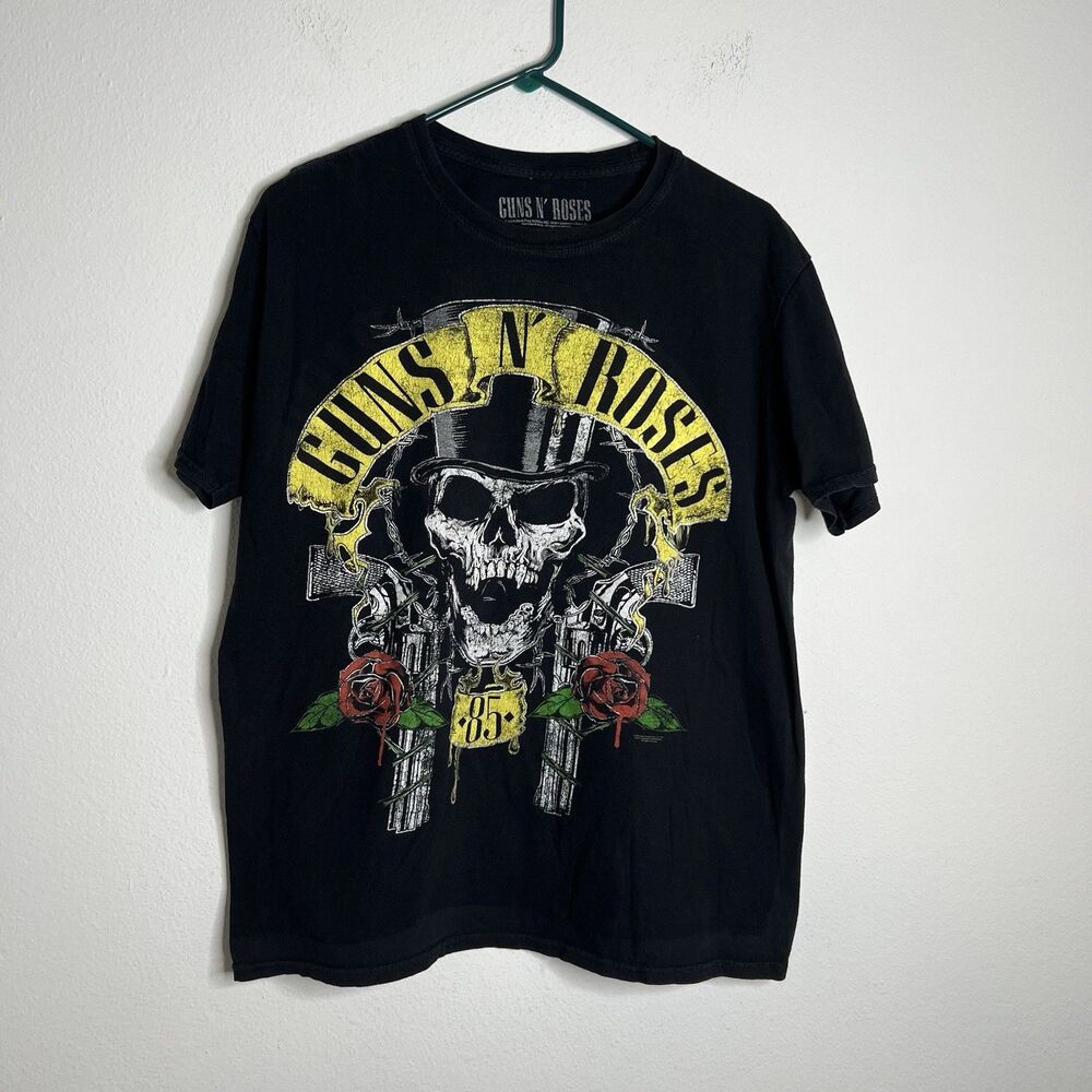 Guns N Roses 2019 Mens Top Hat Skull Black Size Large